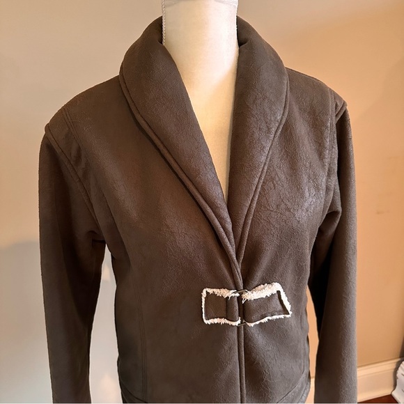 Straight Down Brown Bomber Jacket Size Large - Picture 4 of 8